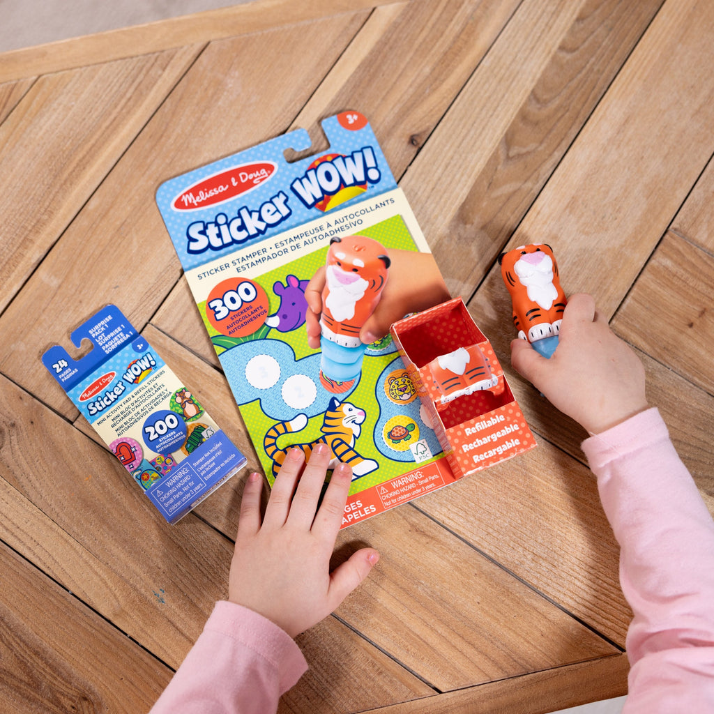 Sticker WOW!? Tiger Bundle: Activity Pad & Sticker Stamper + Mini Activity Pad and 200 Refill Stickers