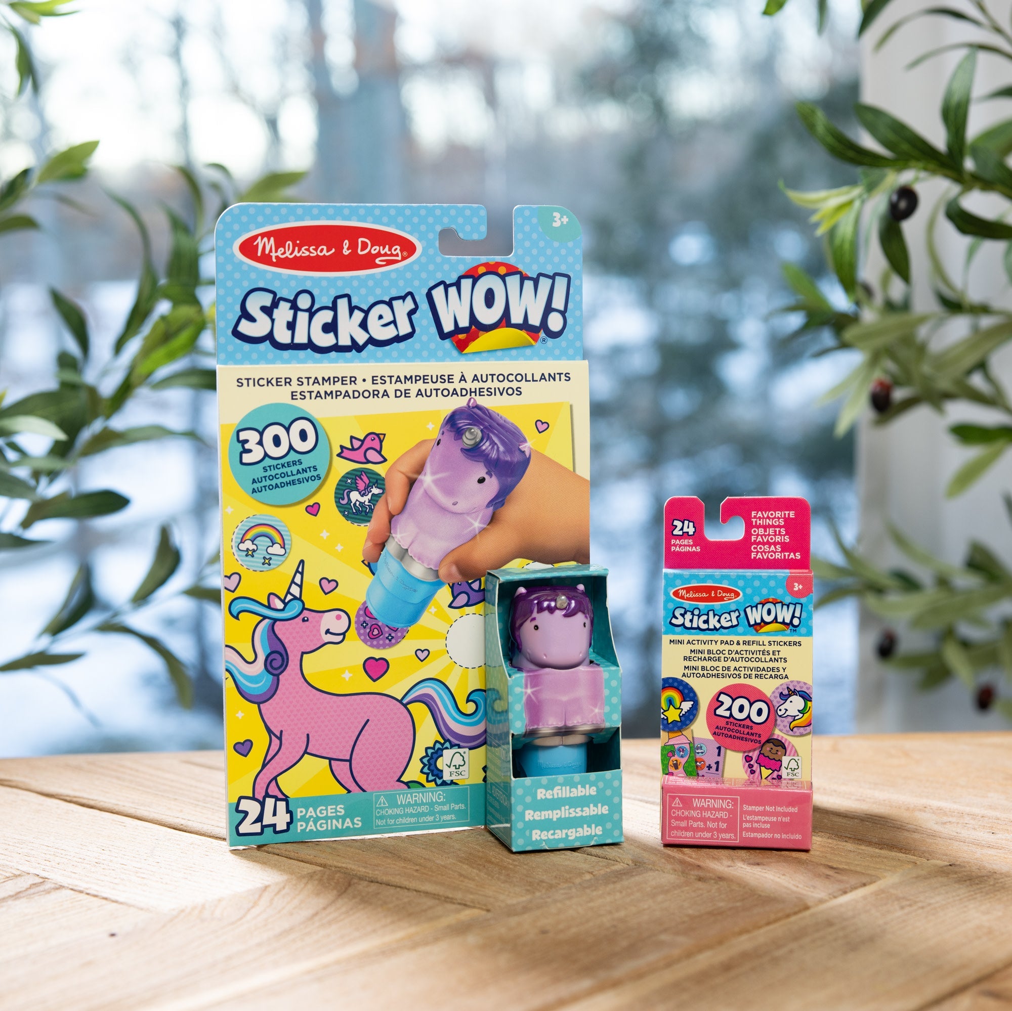 Sticker WOW!? Purple Unicorn Bundle: Activity Pad & Sticker Stamper + Mini Activity Pad and 200 Refill Stickers